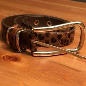 Banana Republic leather and calfskin leopard belt. Size M.